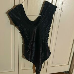 Shiny black one piece